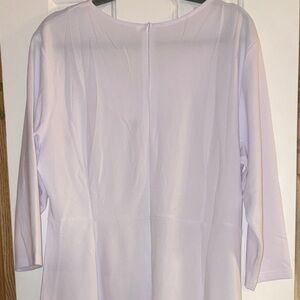 Simple White Long Sleeve Dress